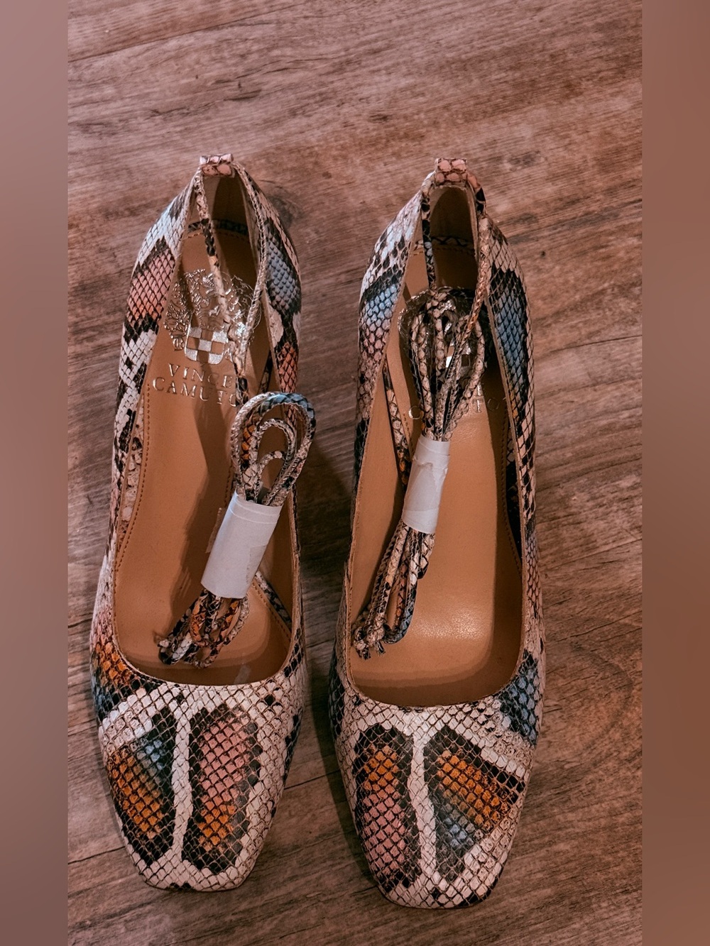 Vince Camuto Multicolor Snakeskin-Print Pumps